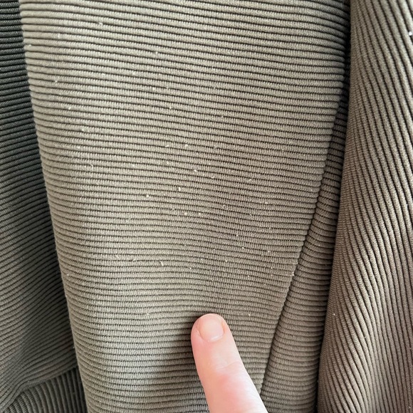 Varley Vine Half-Zip Ottoman Pullover in Stone Olive Beige Green, size L - Picture 13 of 14